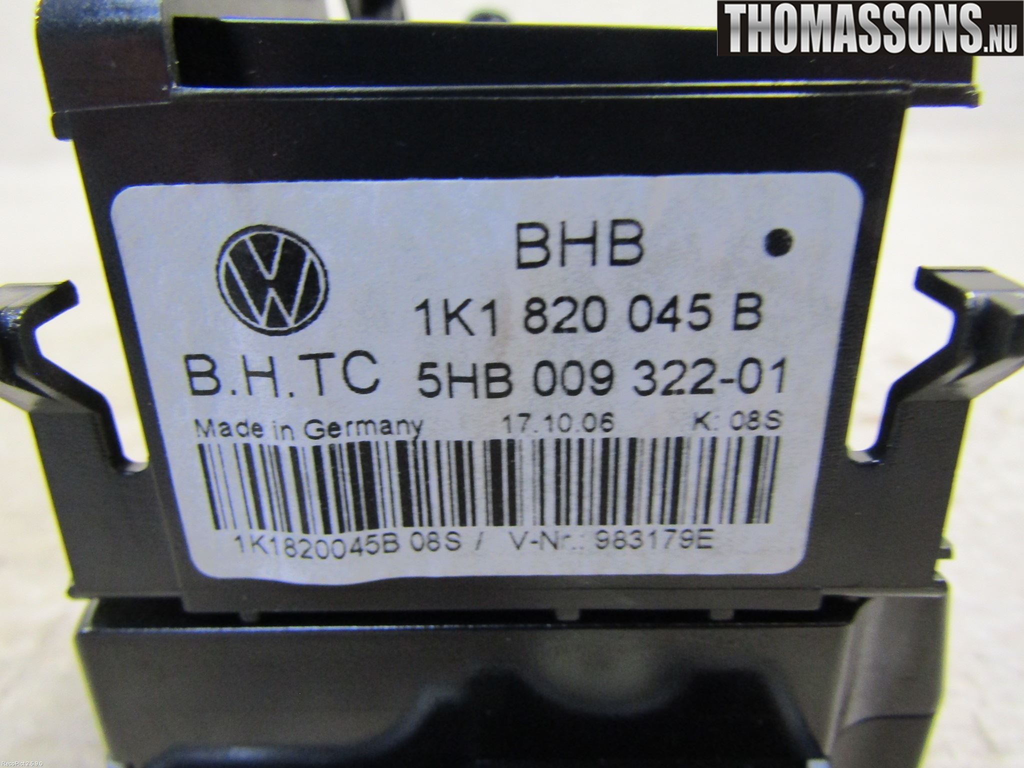 Volkswagen VW GOLF V 04-09 Ac Styrenhet Ac Manöveren