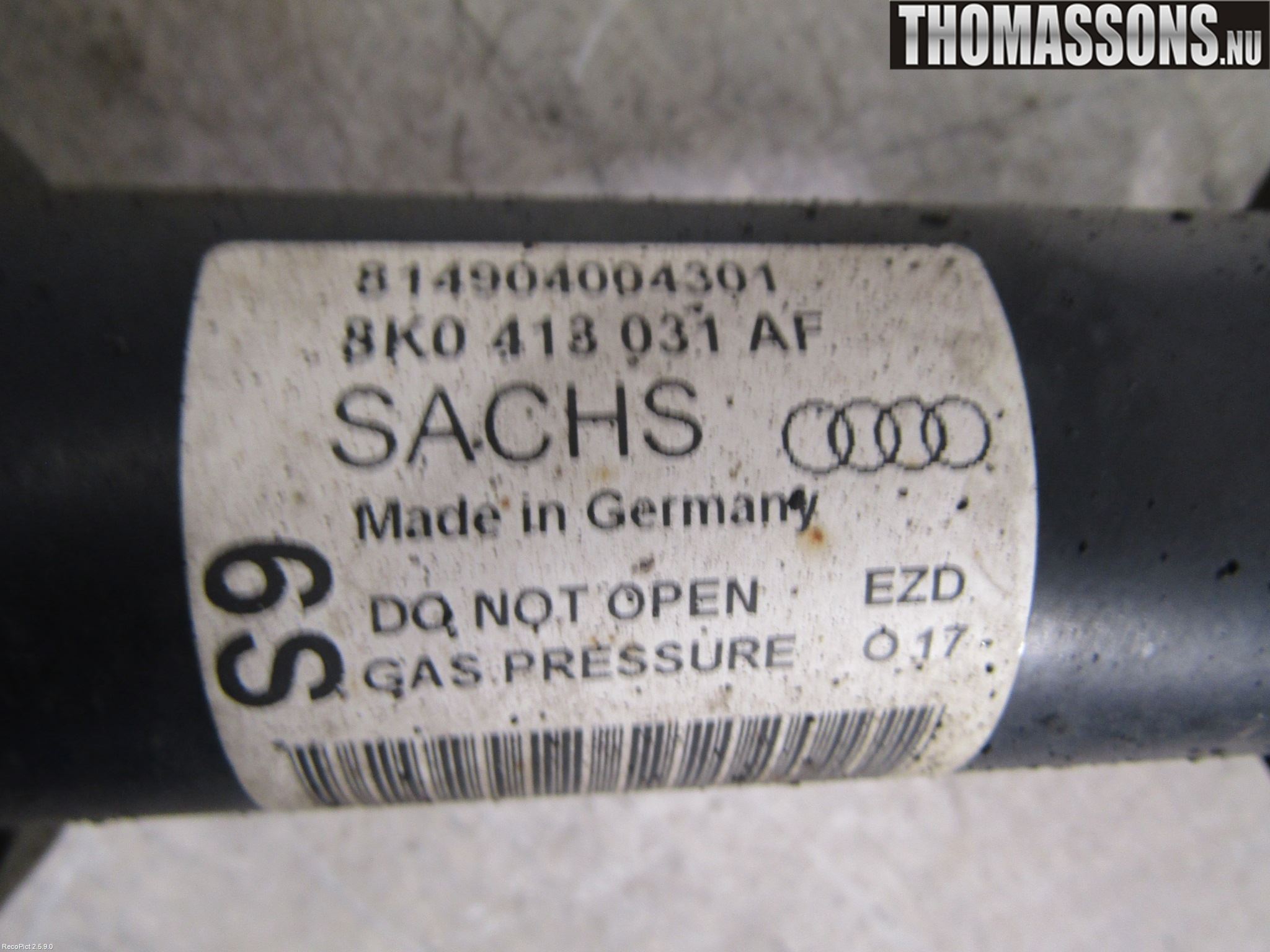 Audi A4/S4 08-11 Fjäderben Fram Höger