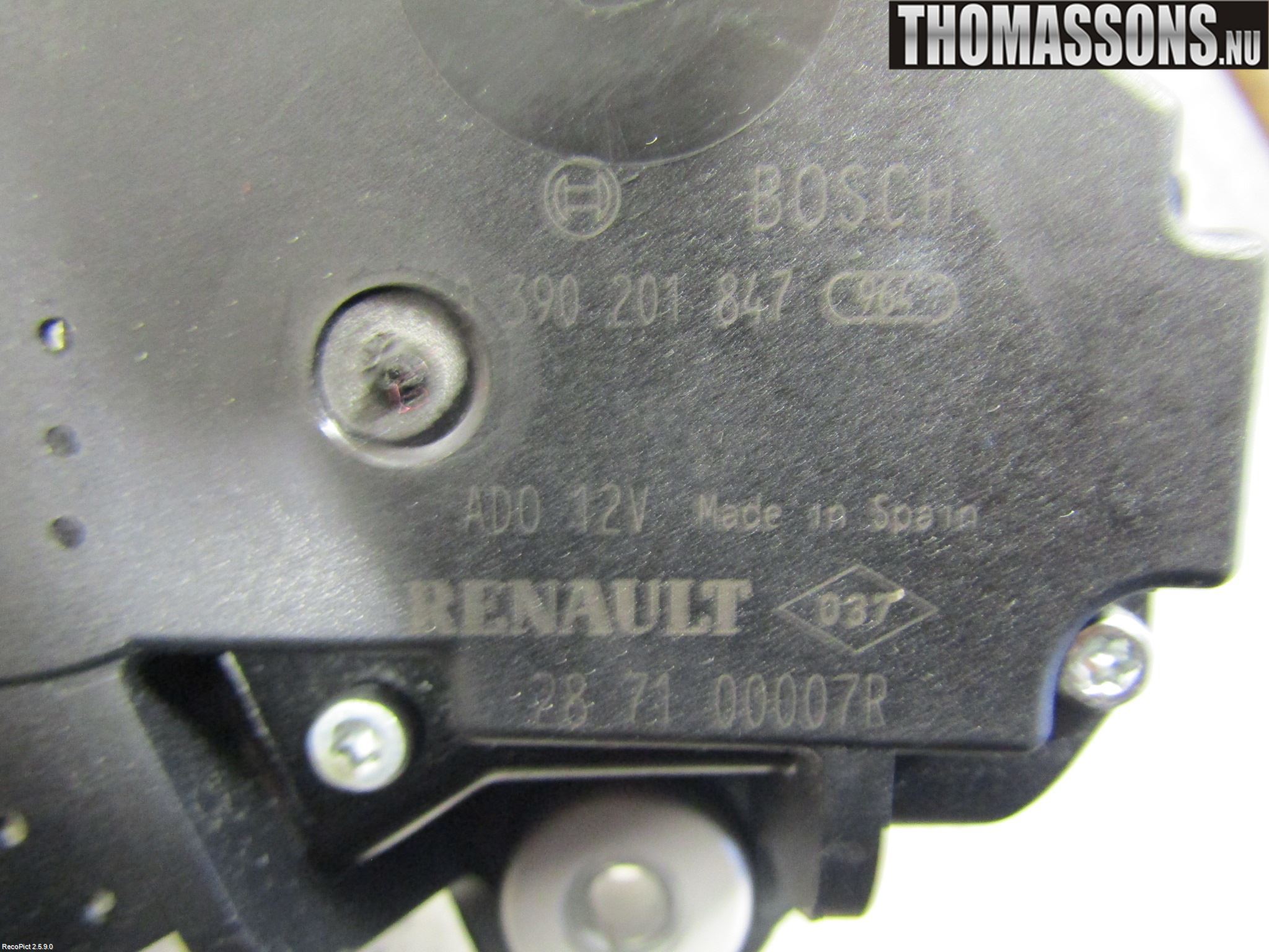 Renault MEGANE III 09-15 Torkarmotor Baklucka