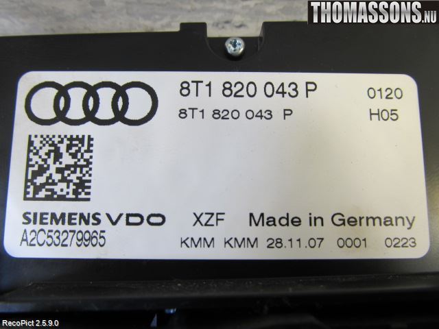 Audi A4/S4 08-11 Ac Styrenhet Ac Manöveren