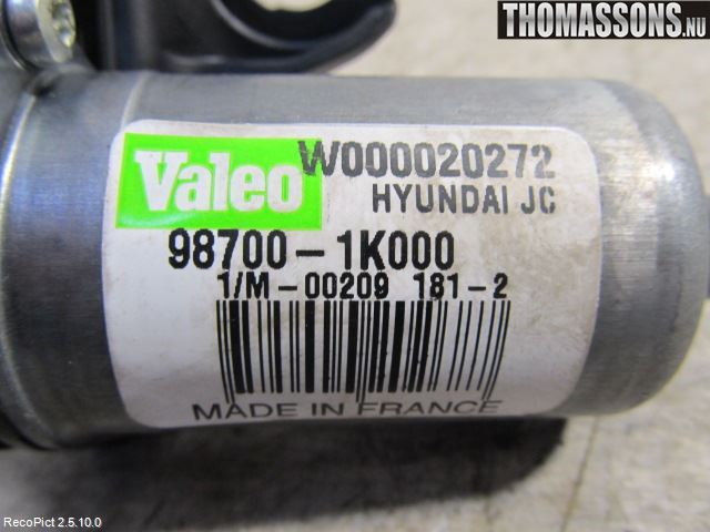 Hyundai ix20 Torkarmotor Baklucka