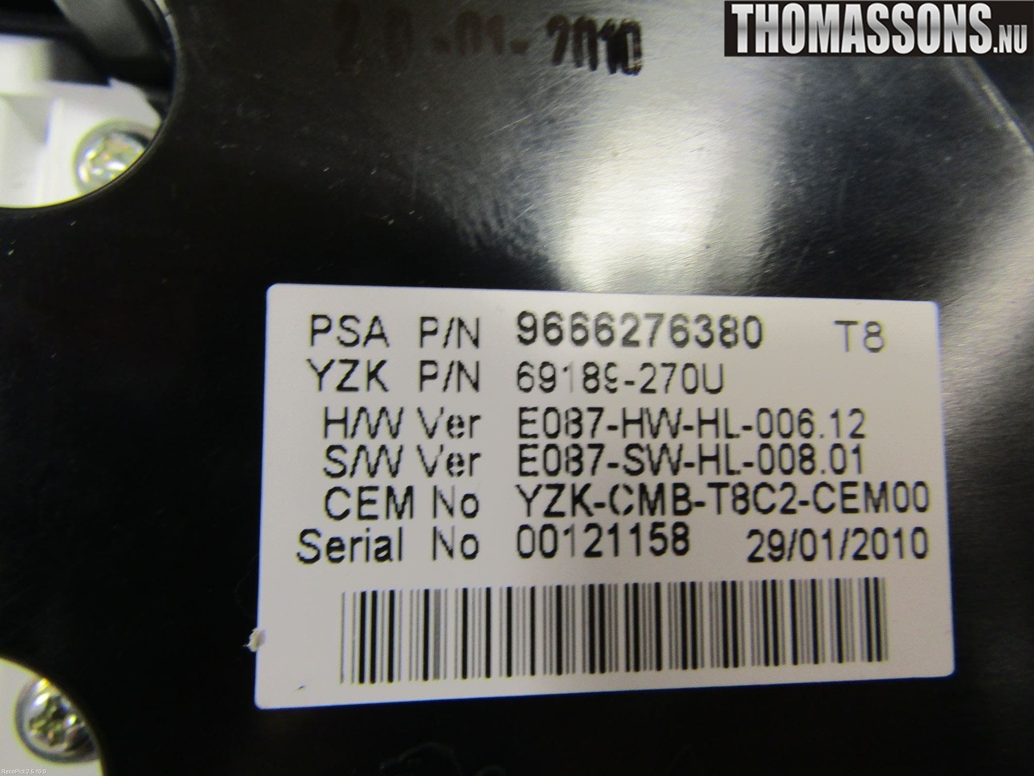 Peugeot 5008 10-16 Instrument Komb