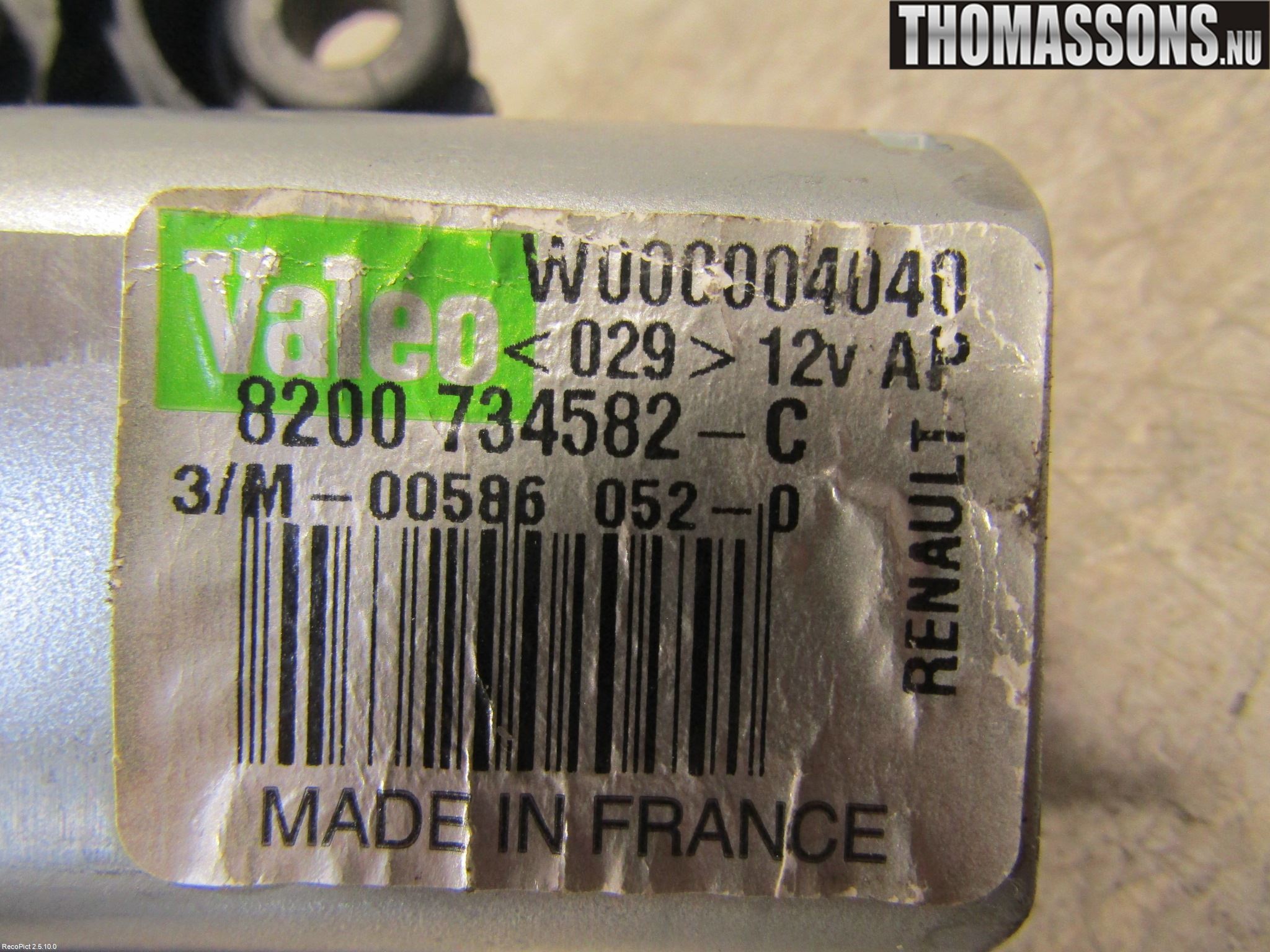 Dacia SANDERO 09-13 Torkarmotor Baklucka