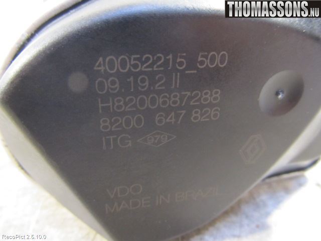 Dacia SANDERO 09-13 Injspjällhus