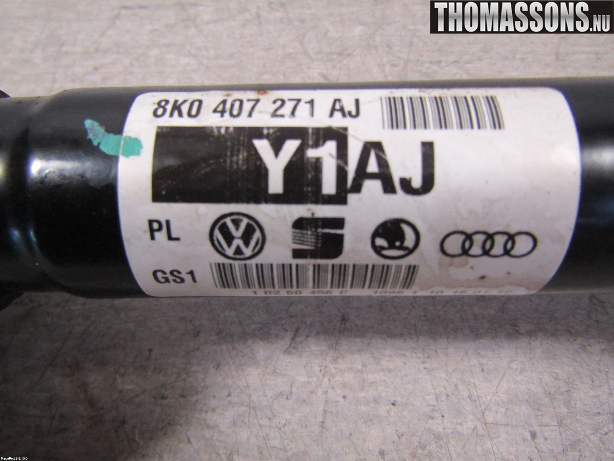 Audi A4/S4 08-11 Drivaxel Fram Vänster