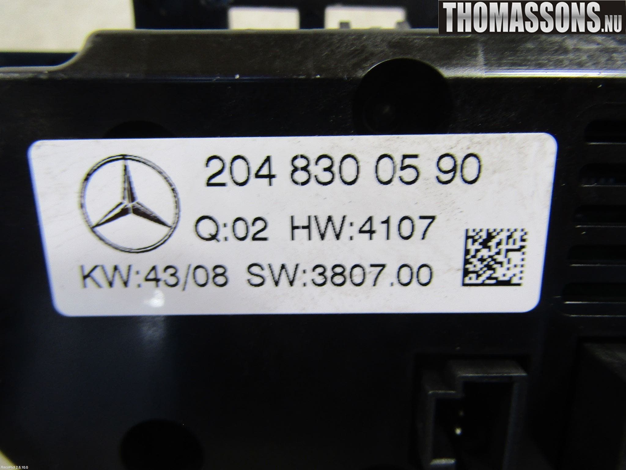 Mercedes-Benz MB C-KLASS (W204) 07-15 Ac Styrenhet Ac Manöveren