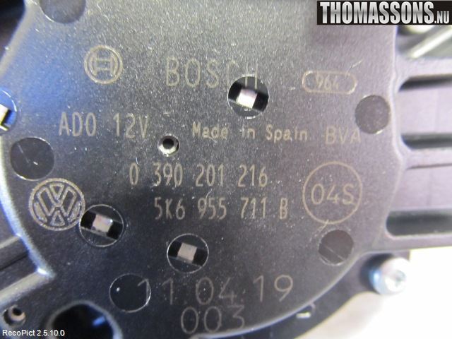 Volkswagen VW GOLF VI 09-13 Torkarmotor Baklucka