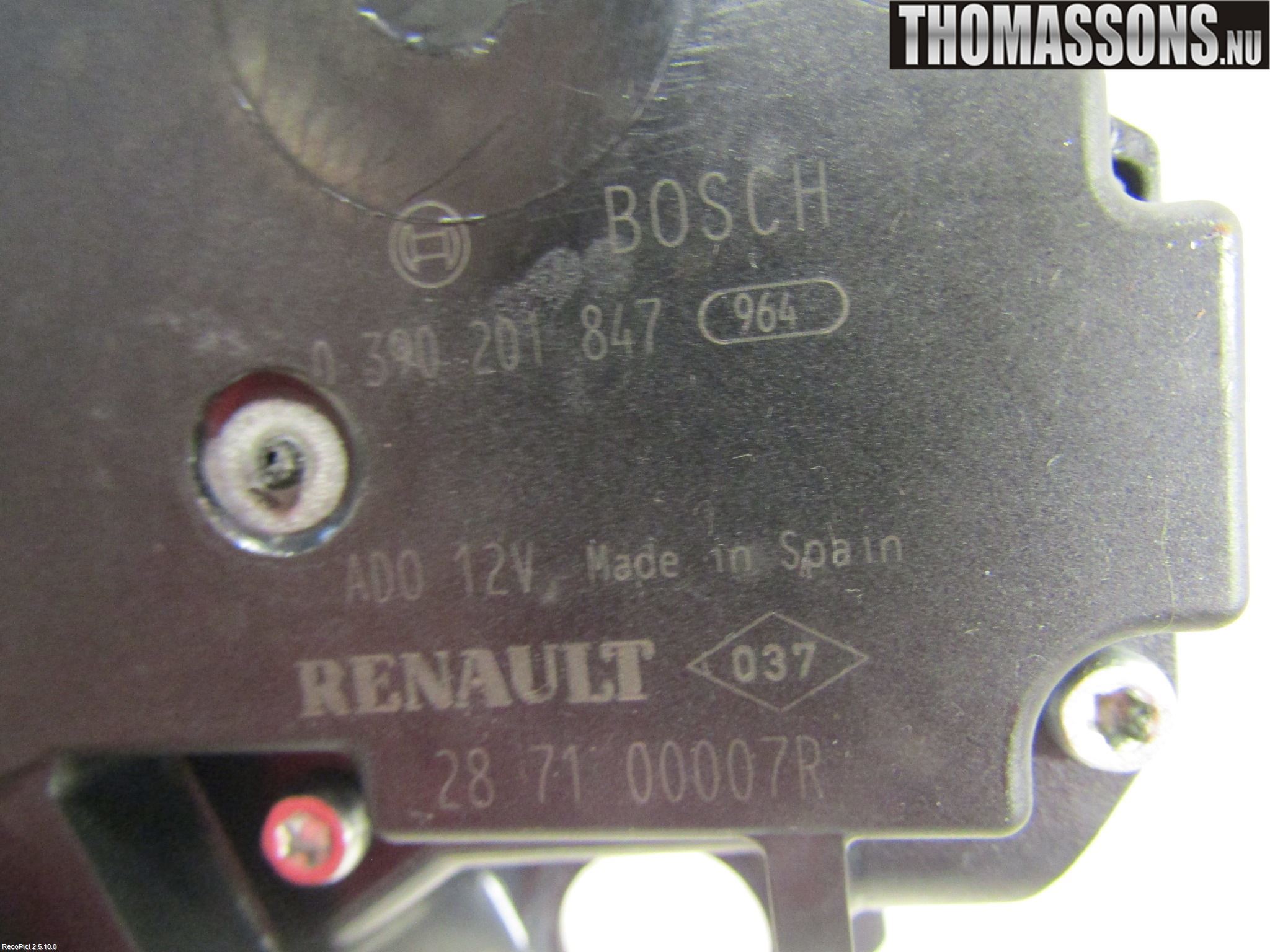 Renault MEGANE III 09-15 Torkarmotor Baklucka