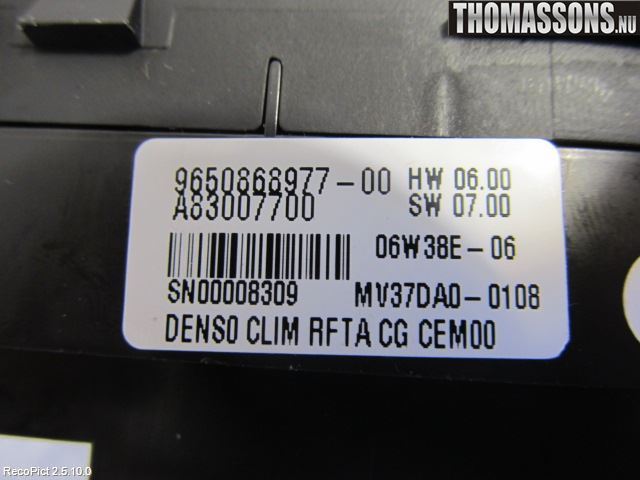 Citroen C4 GRAND PICASSO 07-13 Ac Styrenhet Ac Manöveren