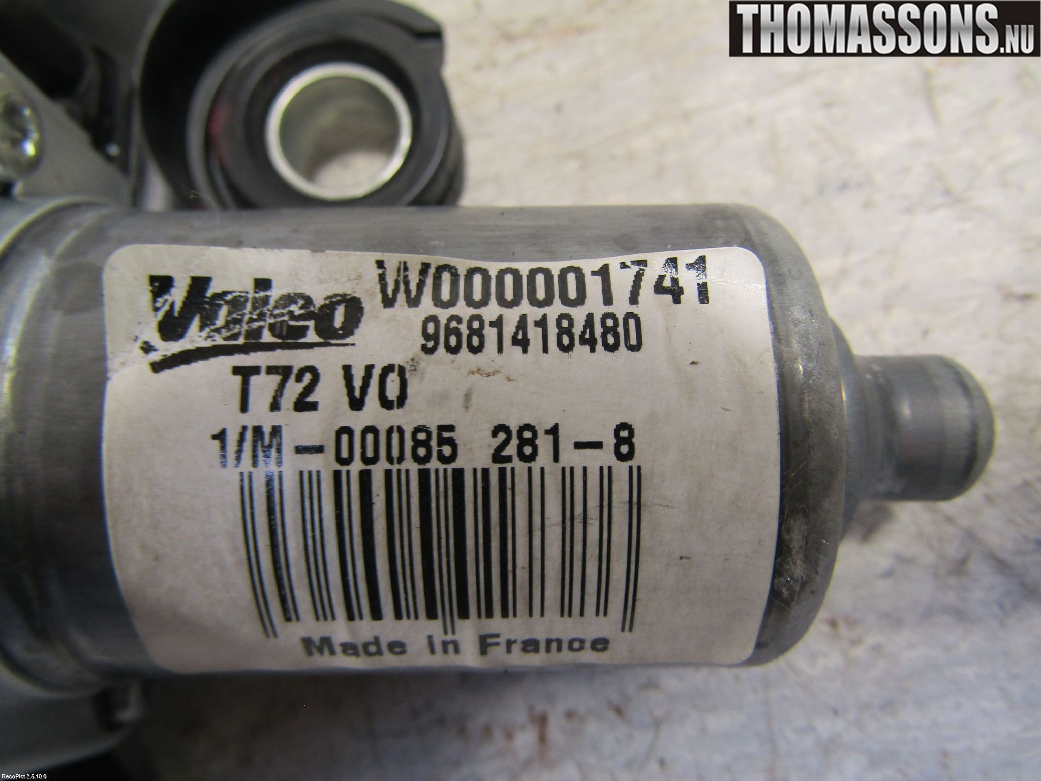 Peugeot 308 08-13 Torkarmotor Baklucka