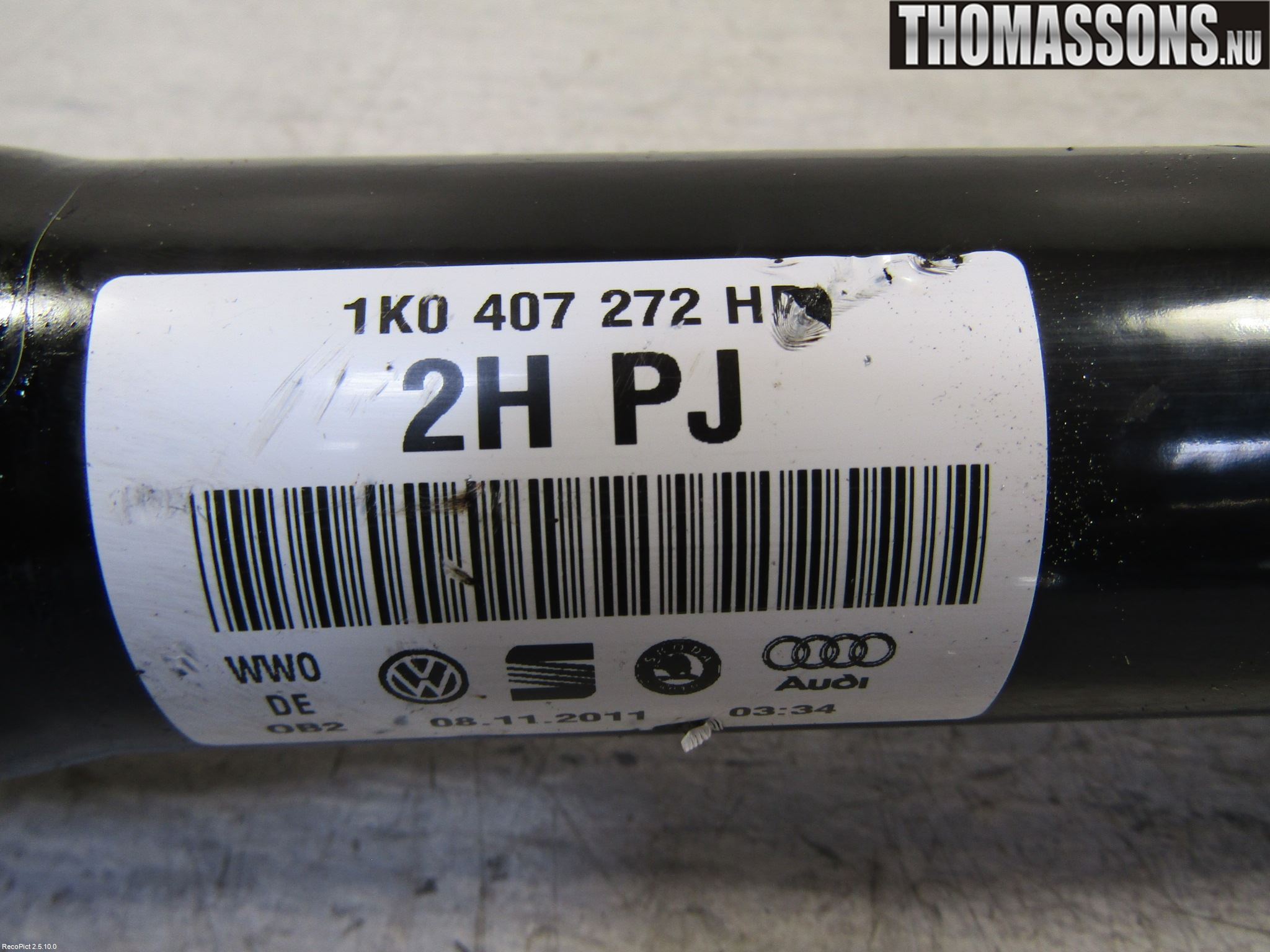 Volkswagen VW GOLF VI 09-13 Drivaxel Fram Höger