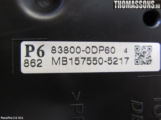Toyota YARIS XP130 12-14 Instrument Komb