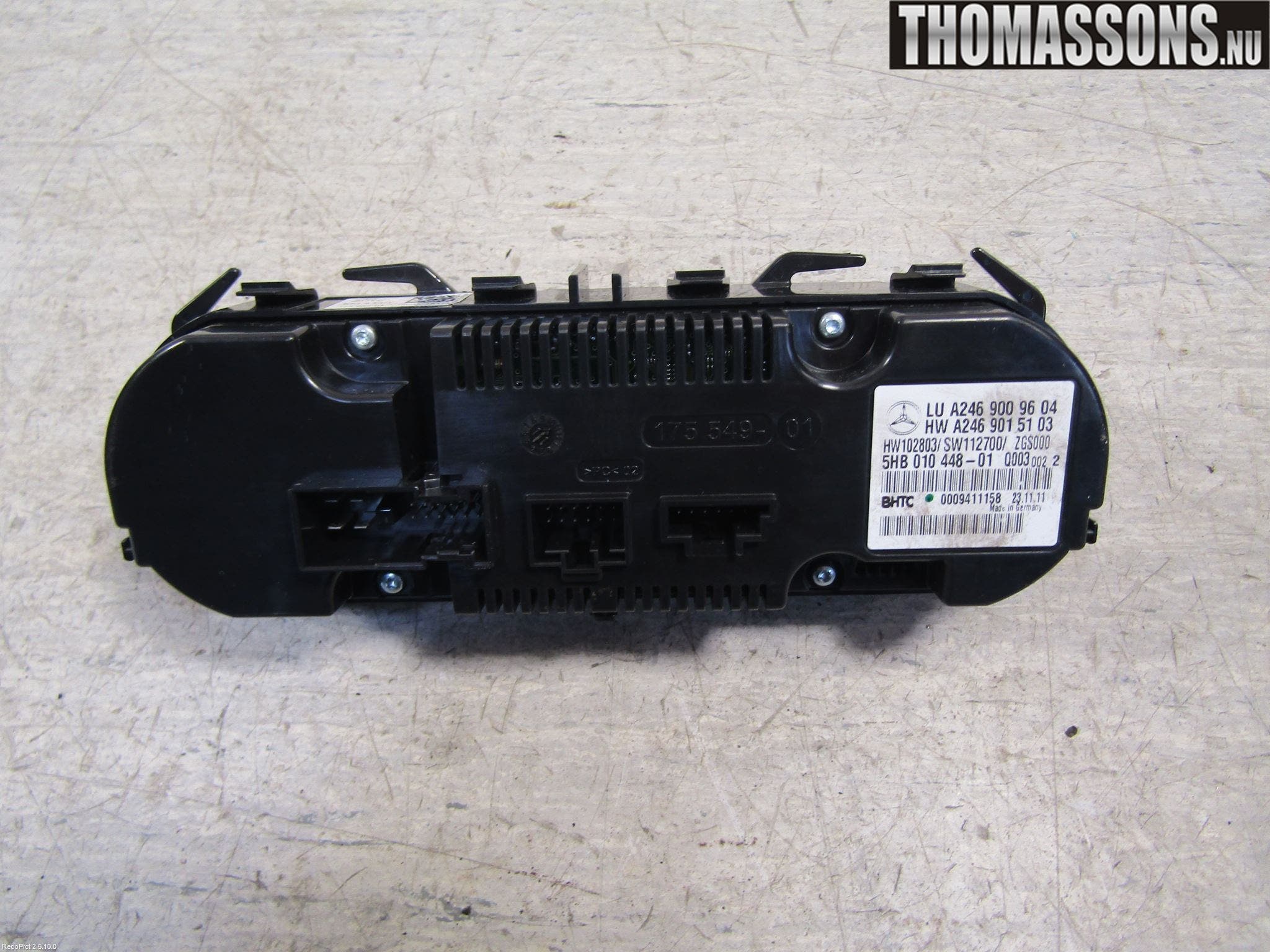 Mercedes-Benz MB B-KLASS (W246/W242) 12-19 Ac Styrenhet Ac Manöveren