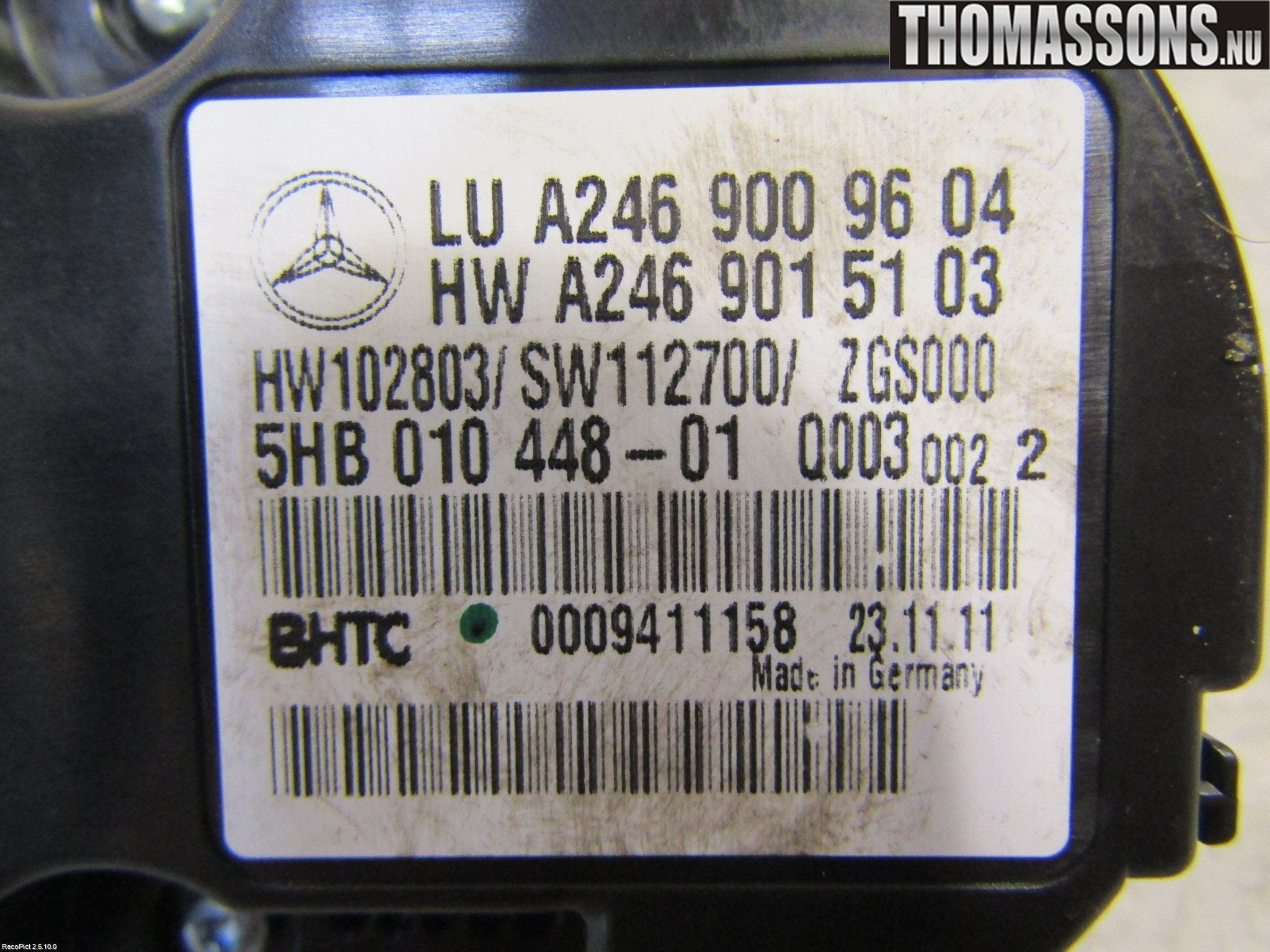 Mercedes-Benz MB B-KLASS (W246/W242) 12-19 Ac Styrenhet Ac Manöveren