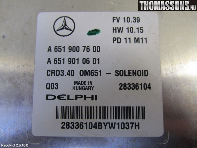 Mercedes-Benz MB B-KLASS (W246/W242) 12-19 Styrenhet Insprut Bensin