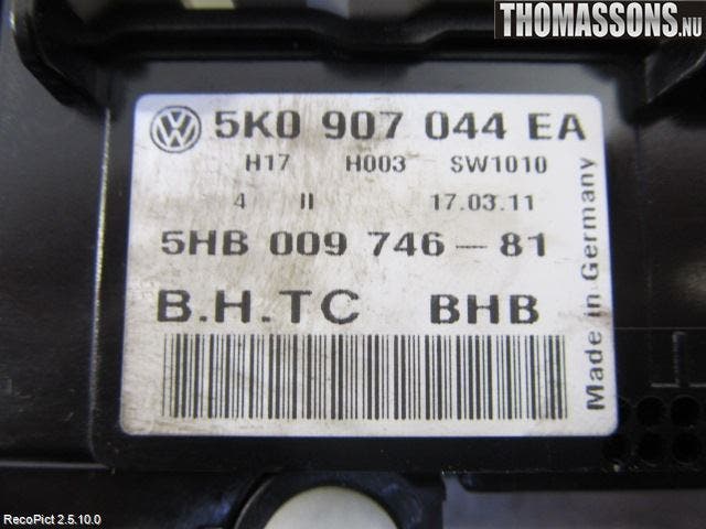 Volkswagen VW GOLF VI 09-13 Ac Styrenhet Ac Manöveren