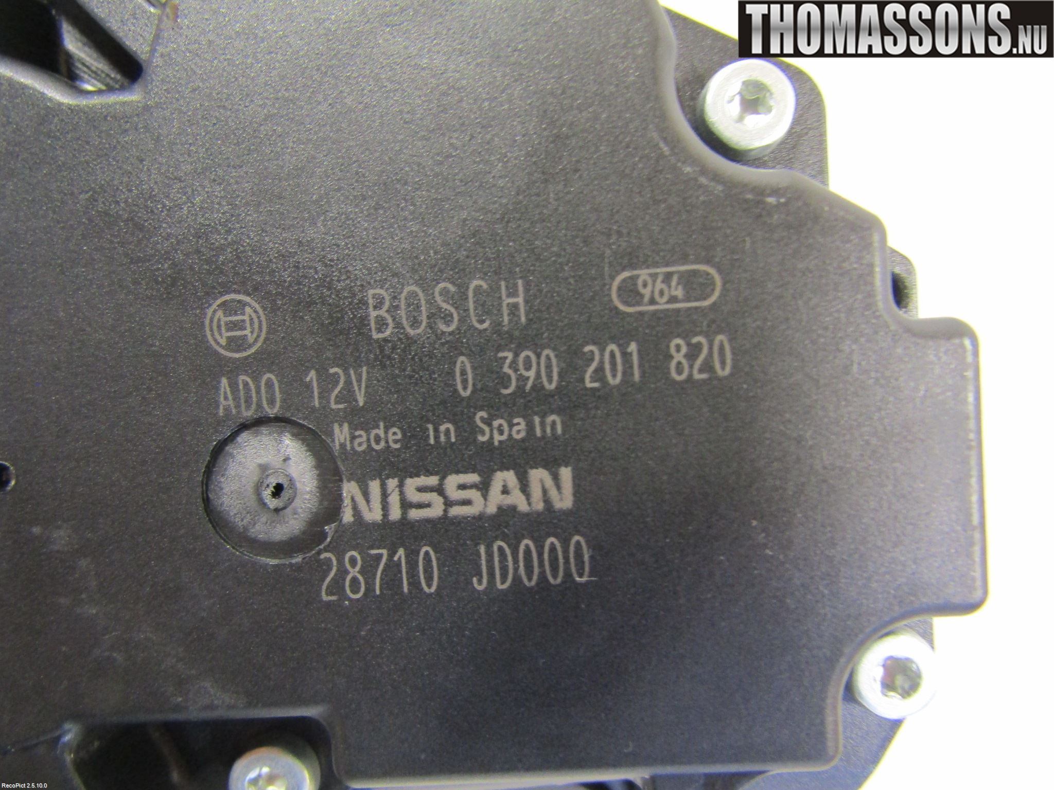 Nissan QASHQAI+2  10-14 Torkarmotor Baklucka