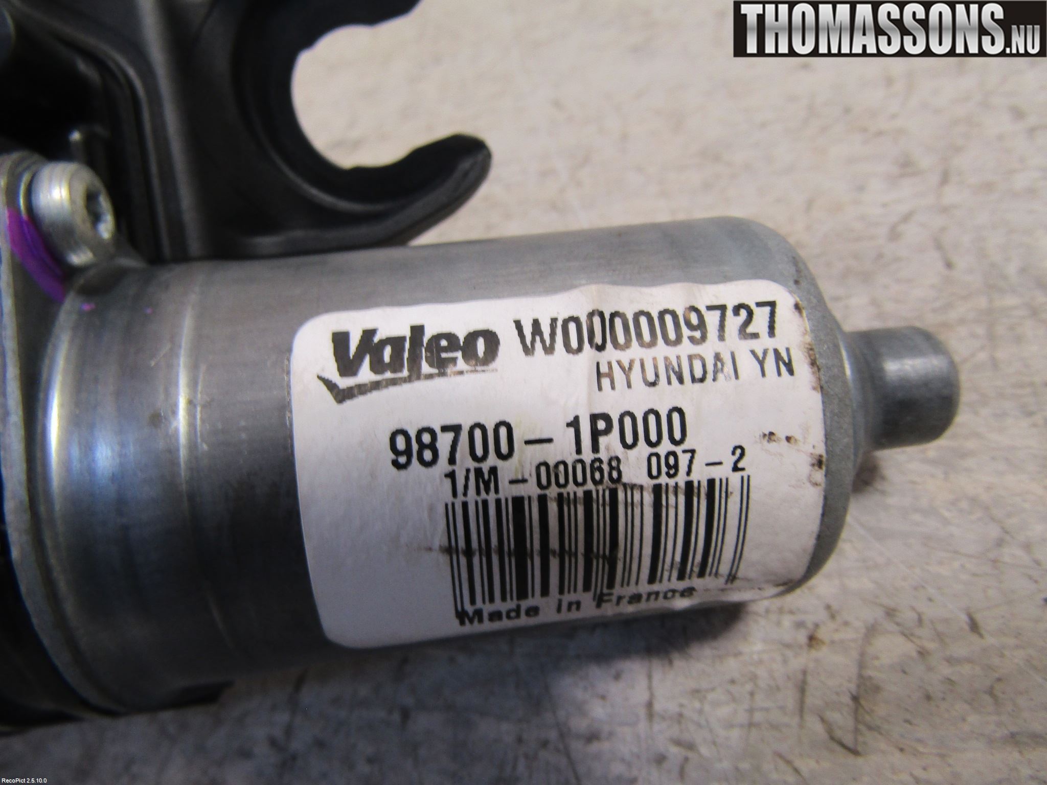 Kia VENGA 10-19 Torkarmotor Baklucka