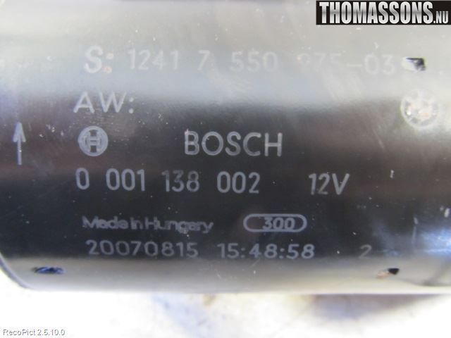 BMW 1 E87/81 5D/3D 03-11 Startmotor