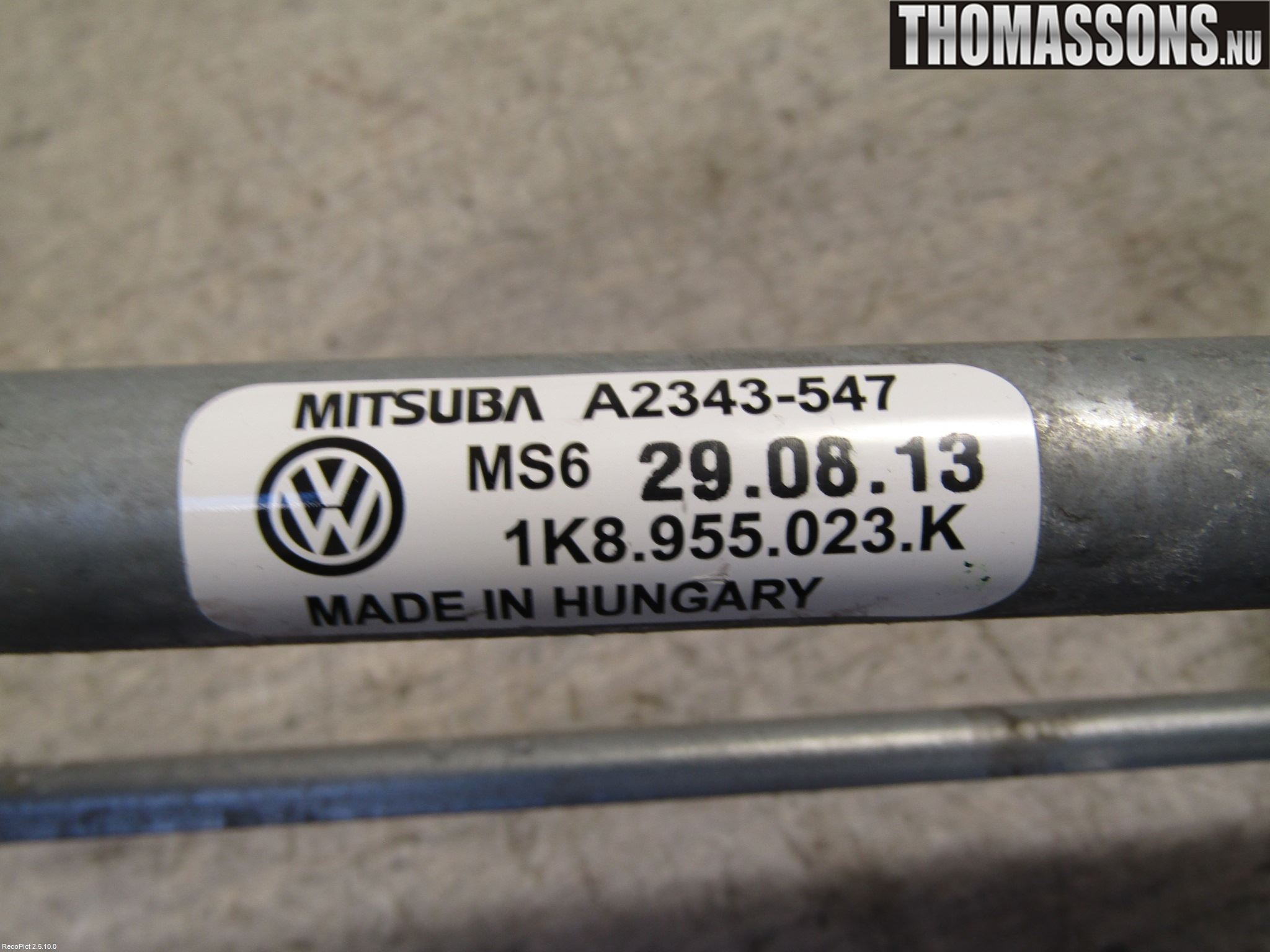 Volkswagen VW SCIROCCO 09-17 Torkarmotor Vindruta