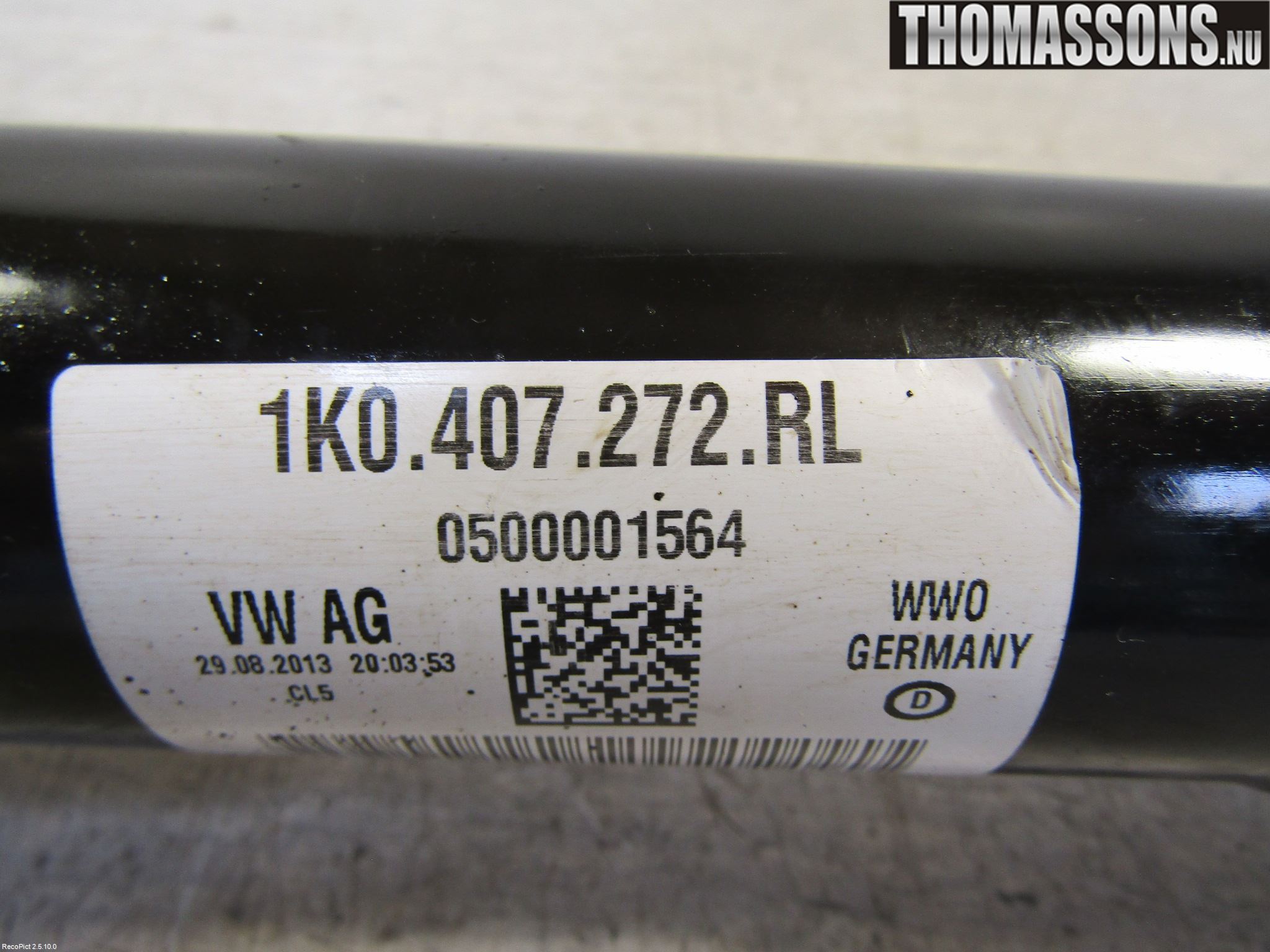 Volkswagen VW SCIROCCO 09-17 Drivaxel Fram Höger