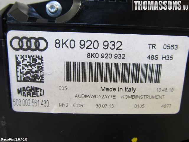 Audi A4 12-15 Instrument Komb