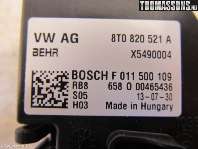 Audi A4 12-15 Värmefläktsmotstånd