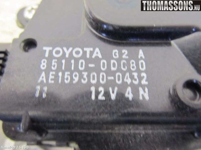 Toyota YARIS XP90 06-11 Torkarmotor Vindruta