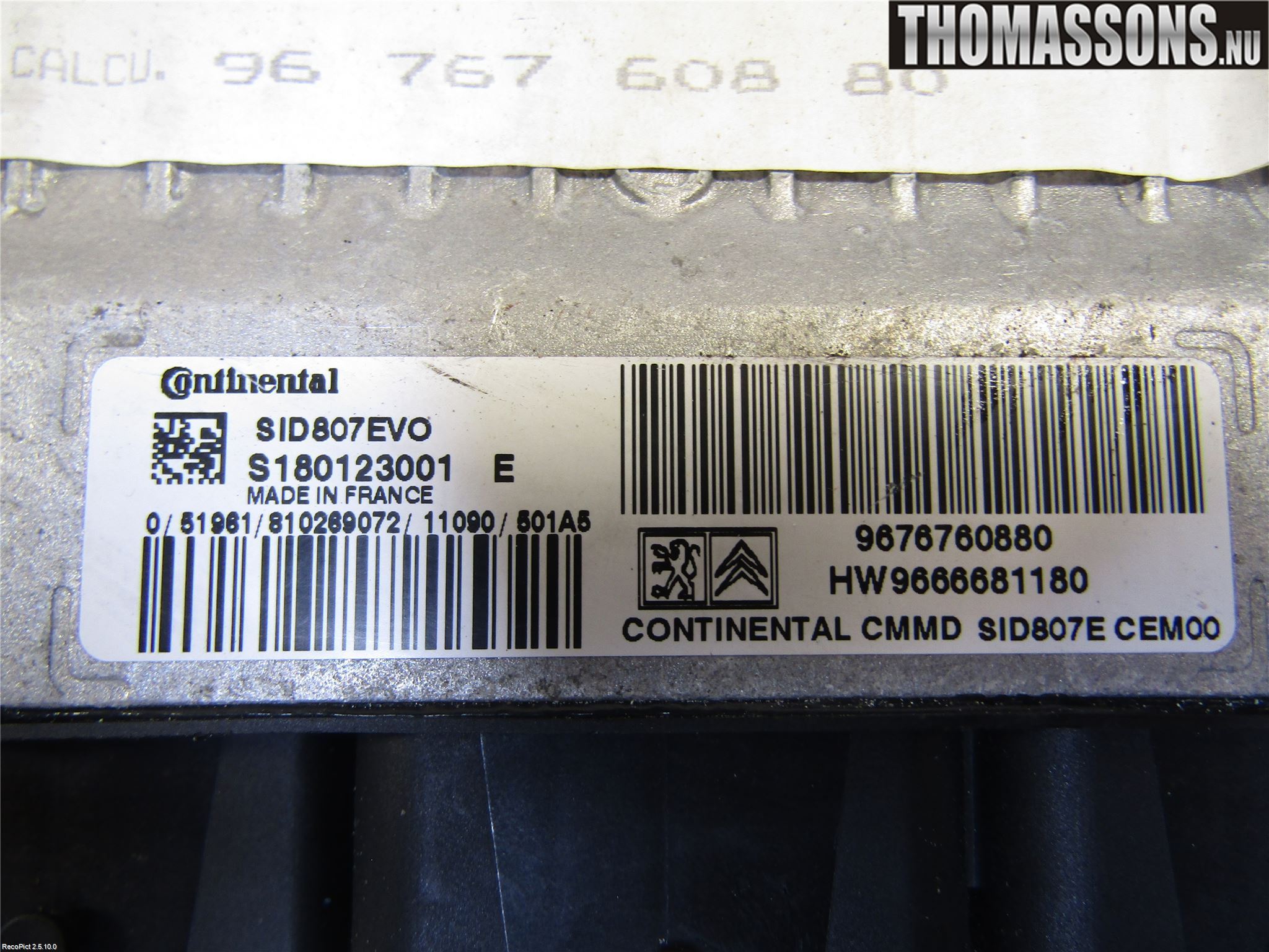 Citroen C4 II 11-18 Styrenhet Insprut Bensin