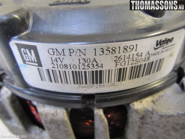Opel ASTRA J 10-15 Generator