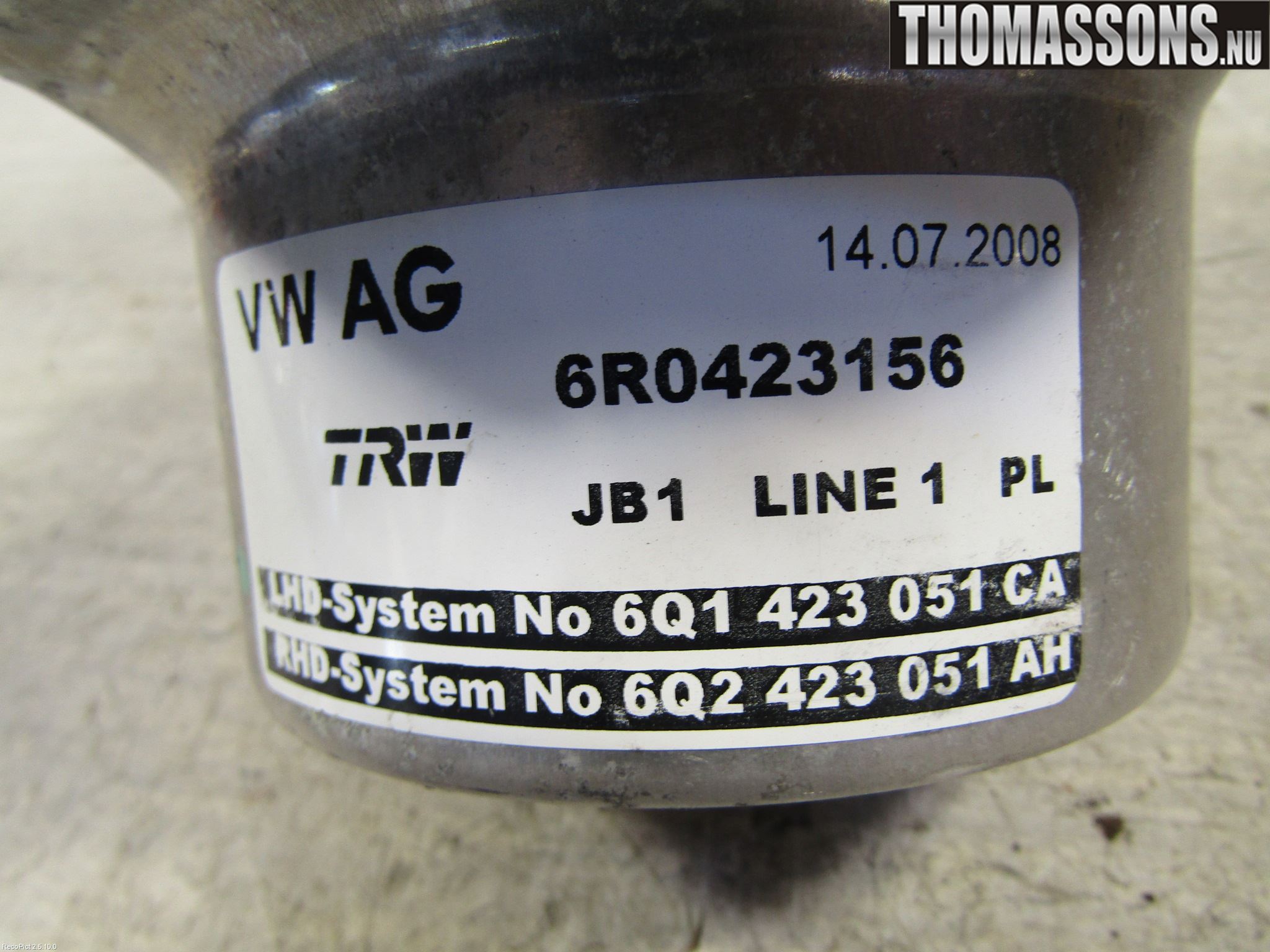 Skoda FABIA 07-14 Styrservo Pump Elektrisk