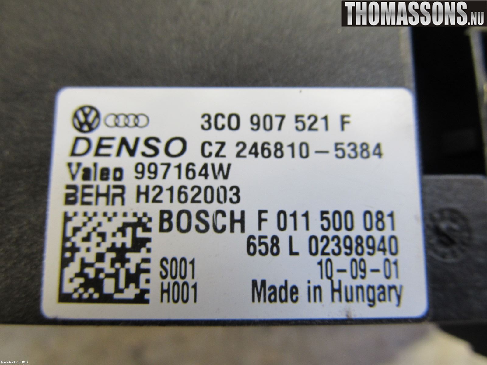 Volkswagen VW PASSAT 05-11 Värmefläktsmotstånd