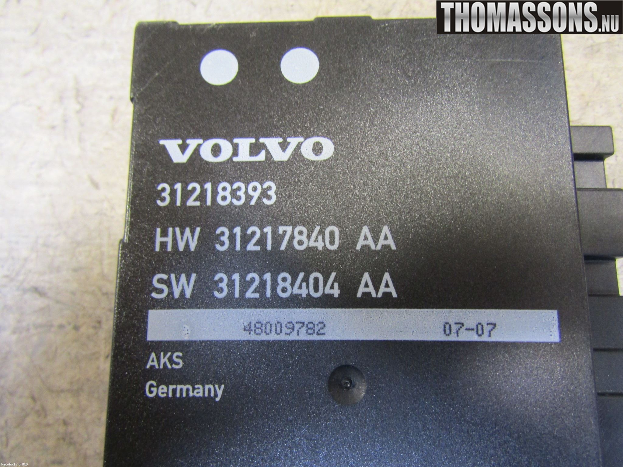 Volvo V70 08-13 Bakluckeöppnare Automatisk