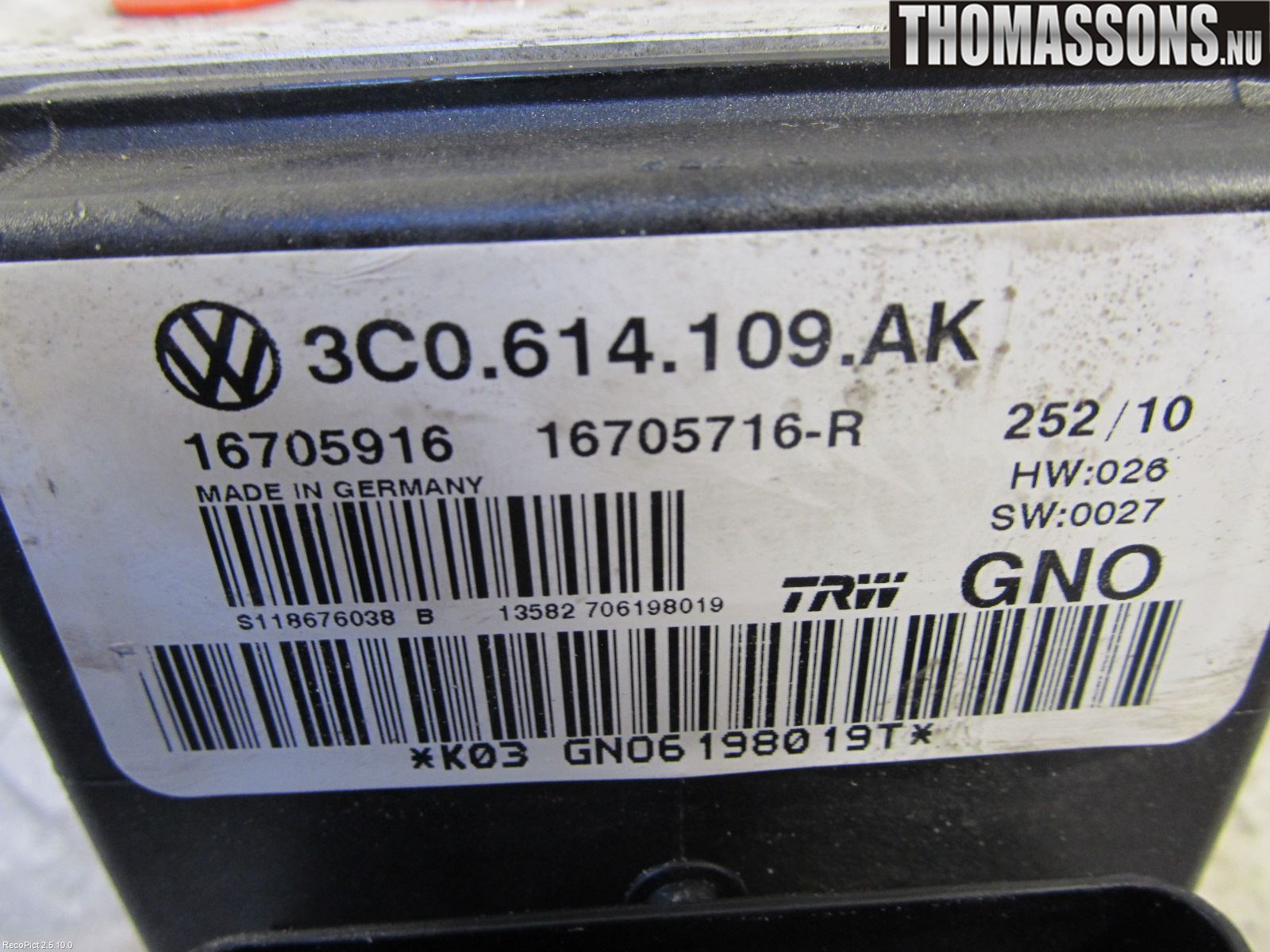 Volkswagen VW PASSAT 05-11 Abs Hydraulaggregat