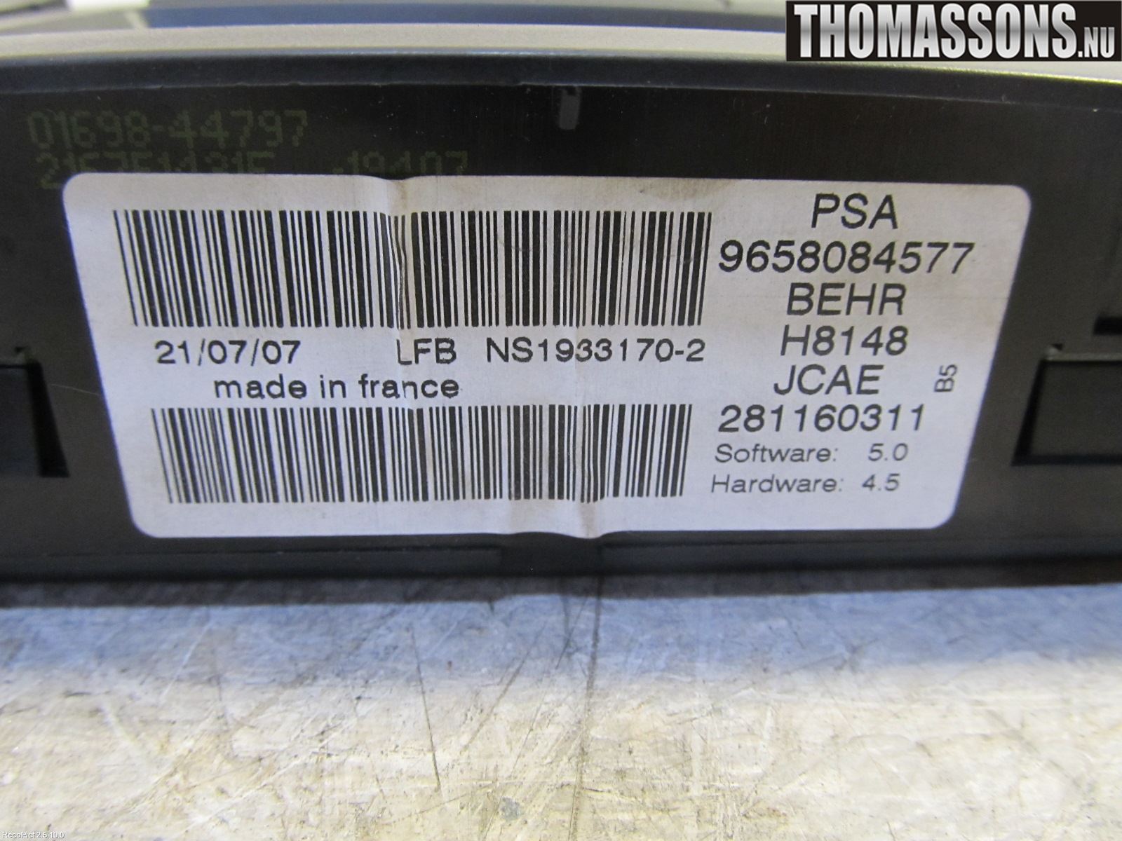 Citroen C4 I   05-10 Ac Styrenhet Ac Manöveren