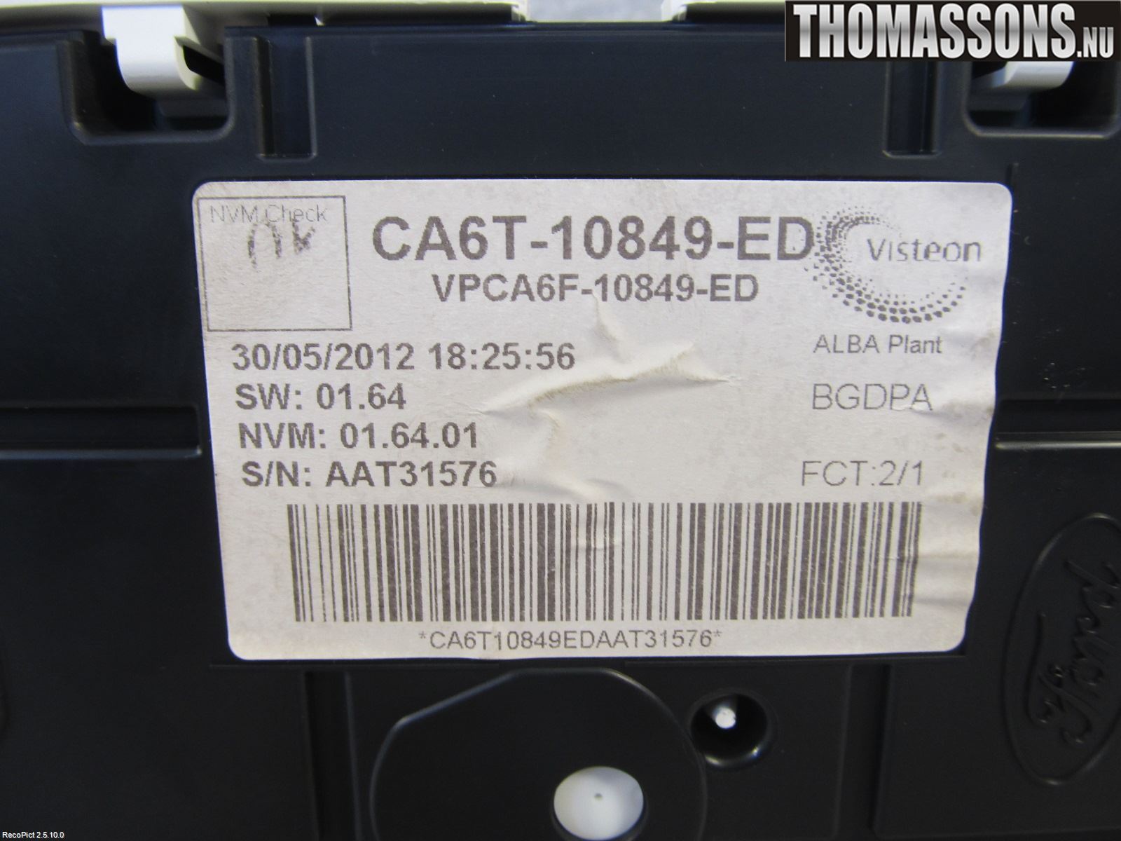 Ford FIESTA 09-12 Instrument Komb