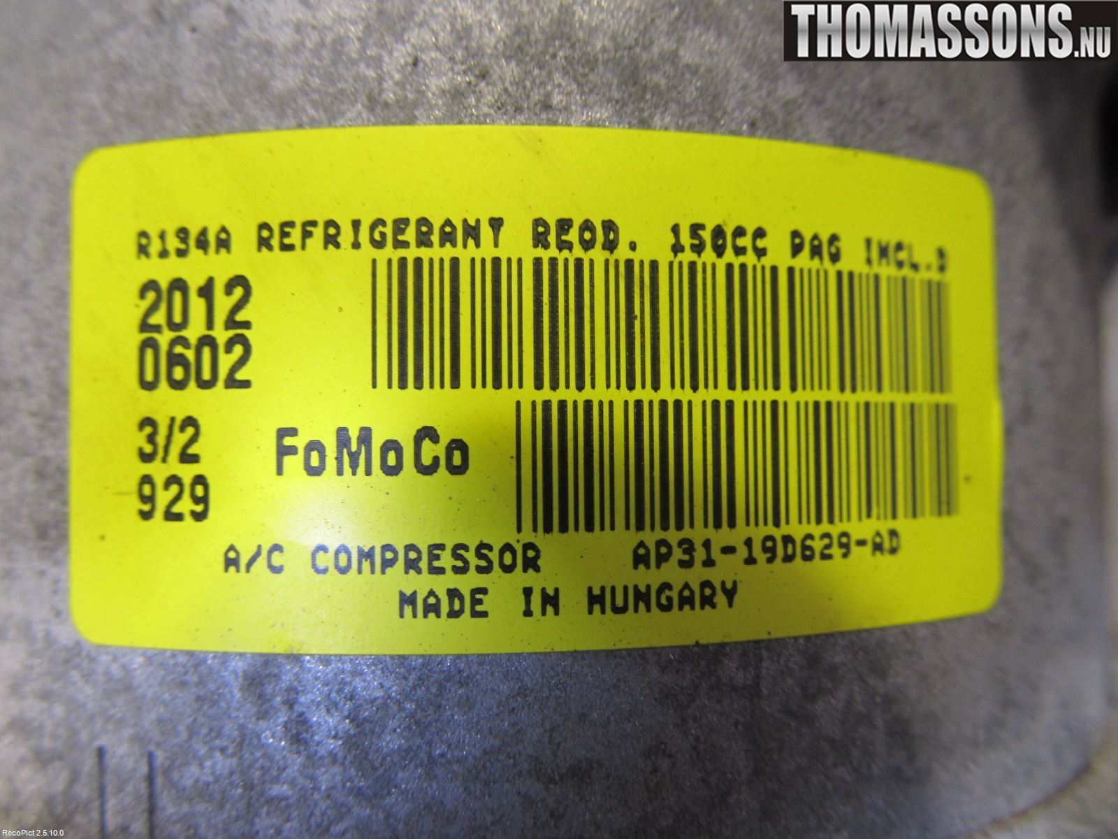 Ford FIESTA 09-12 Ac Kompressor