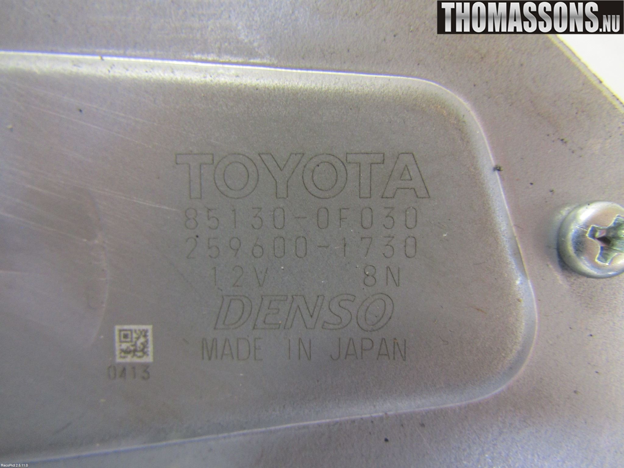 Toyota VERSO 09-18 Torkarmotor Baklucka
