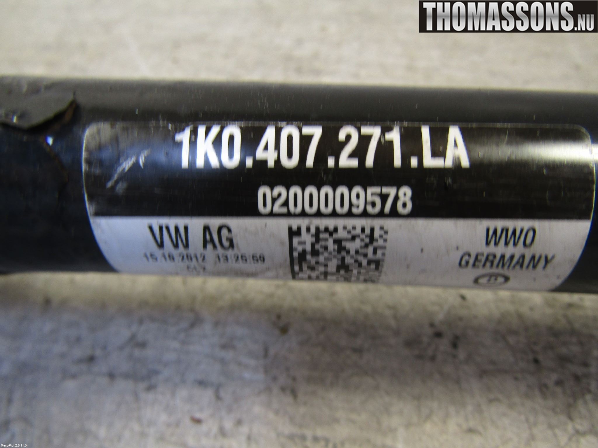 Skoda OCTAVIA (1Z) 05-13 Drivaxel Fram Vänster