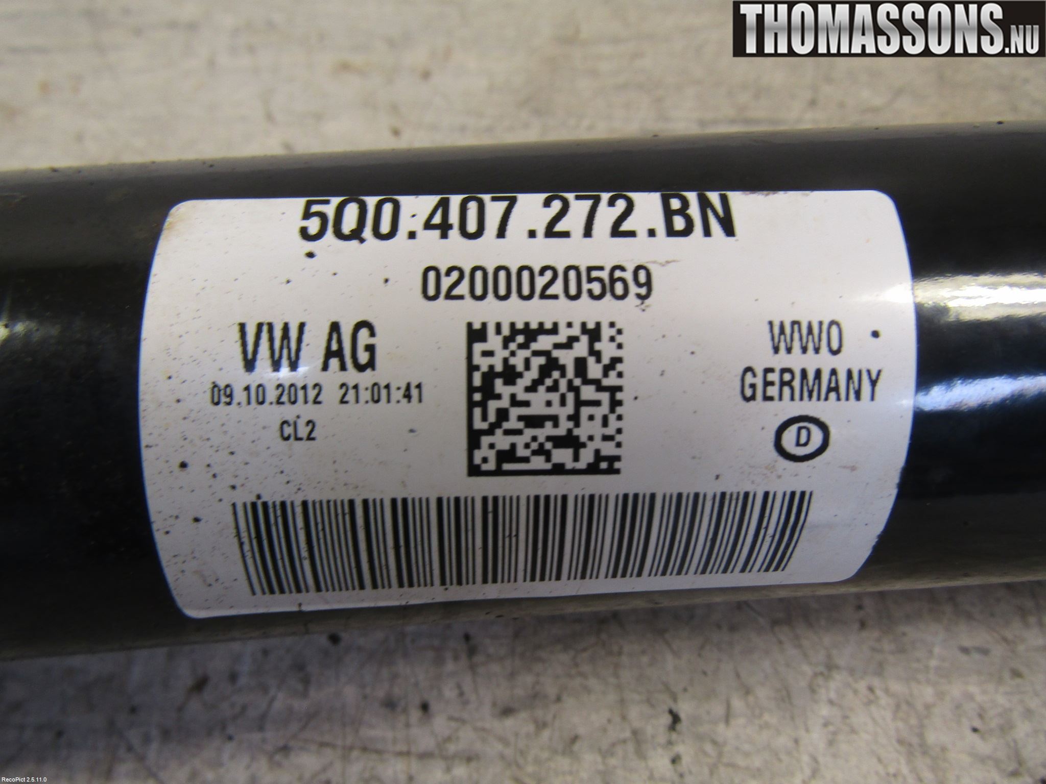 Skoda OCTAVIA (1Z) 05-13 Drivaxel Fram Höger
