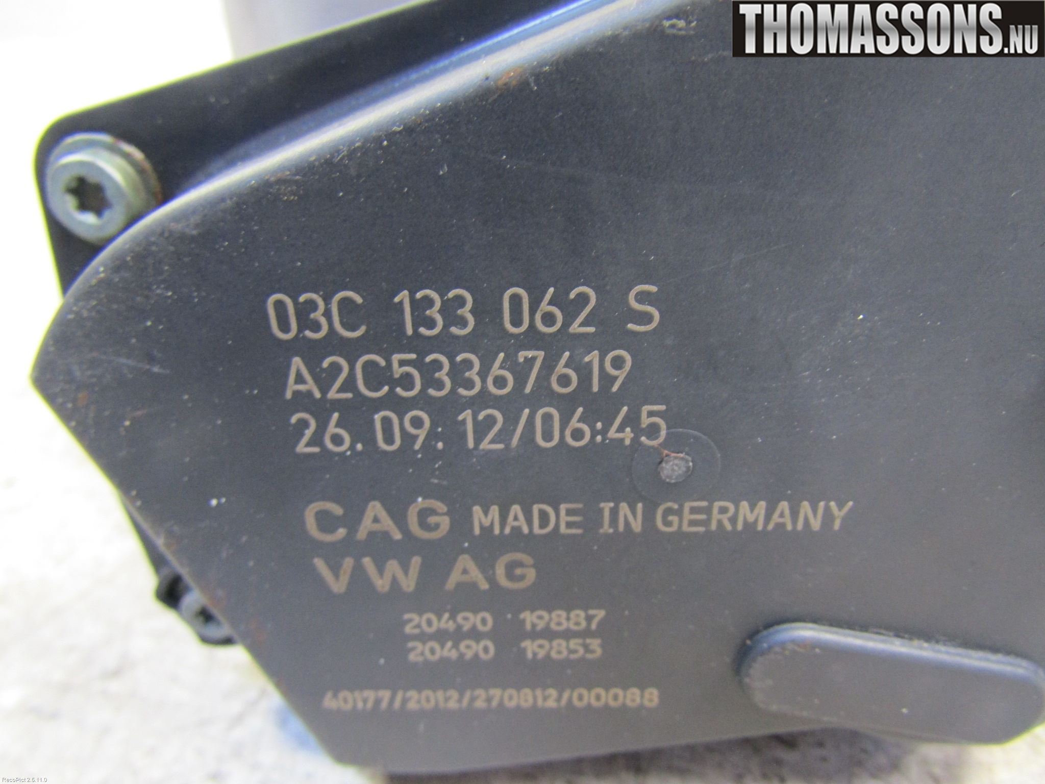 Skoda OCTAVIA (1Z) 05-13 Injspjällhus