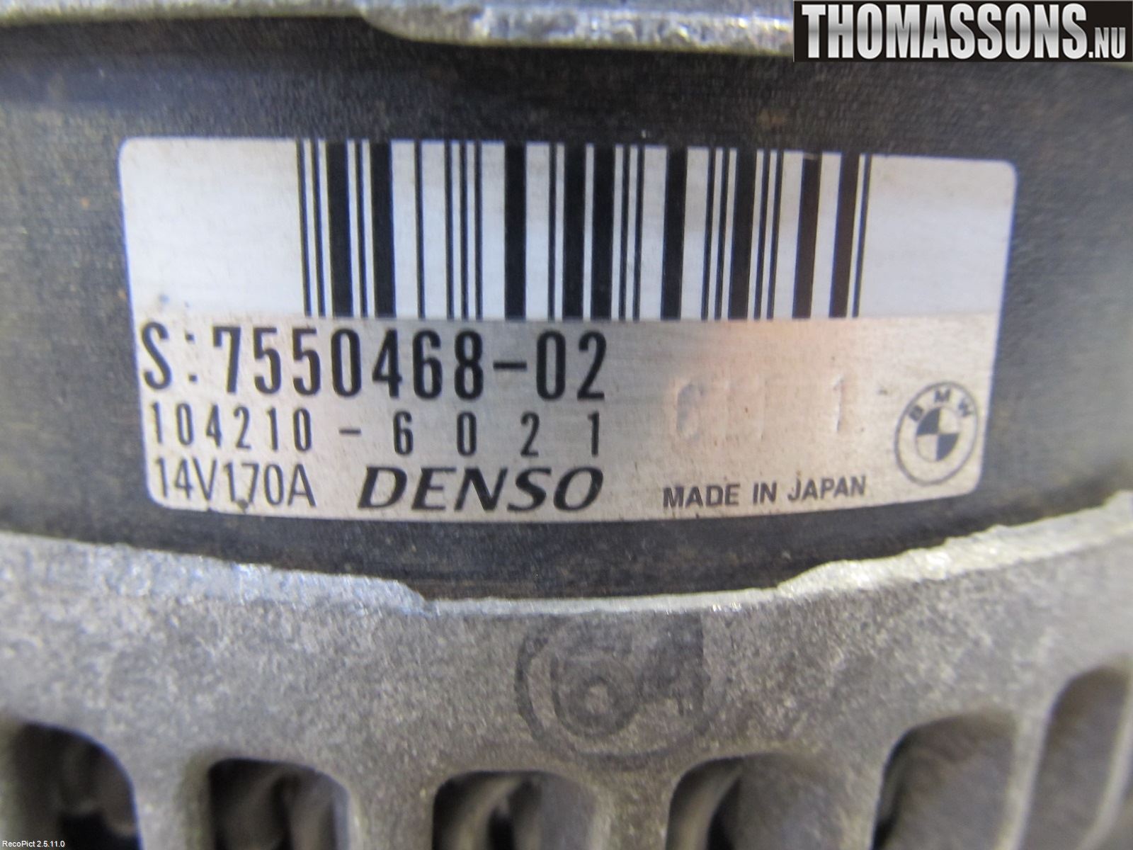 BMW 3 E90/91 SED/TOU 05-12 Generator