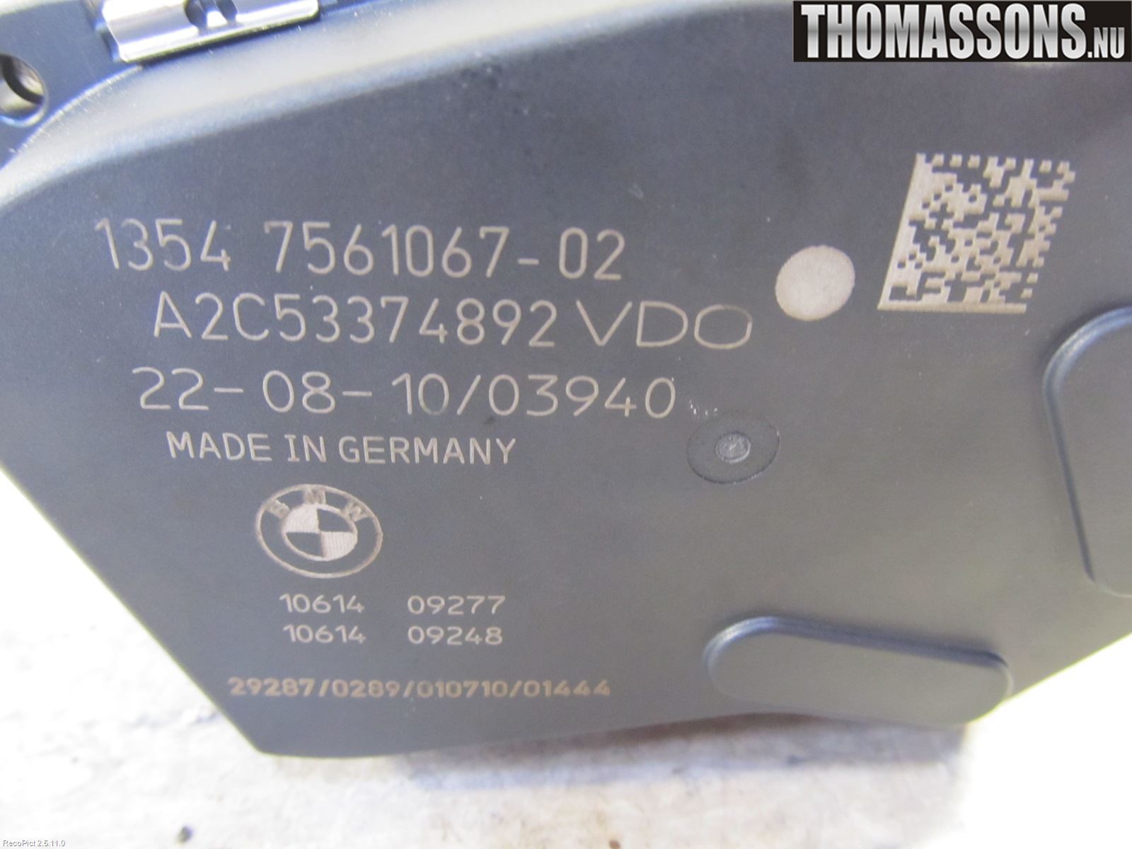 BMW 3 E90/91 SED/TOU 05-12 Injspjällhus