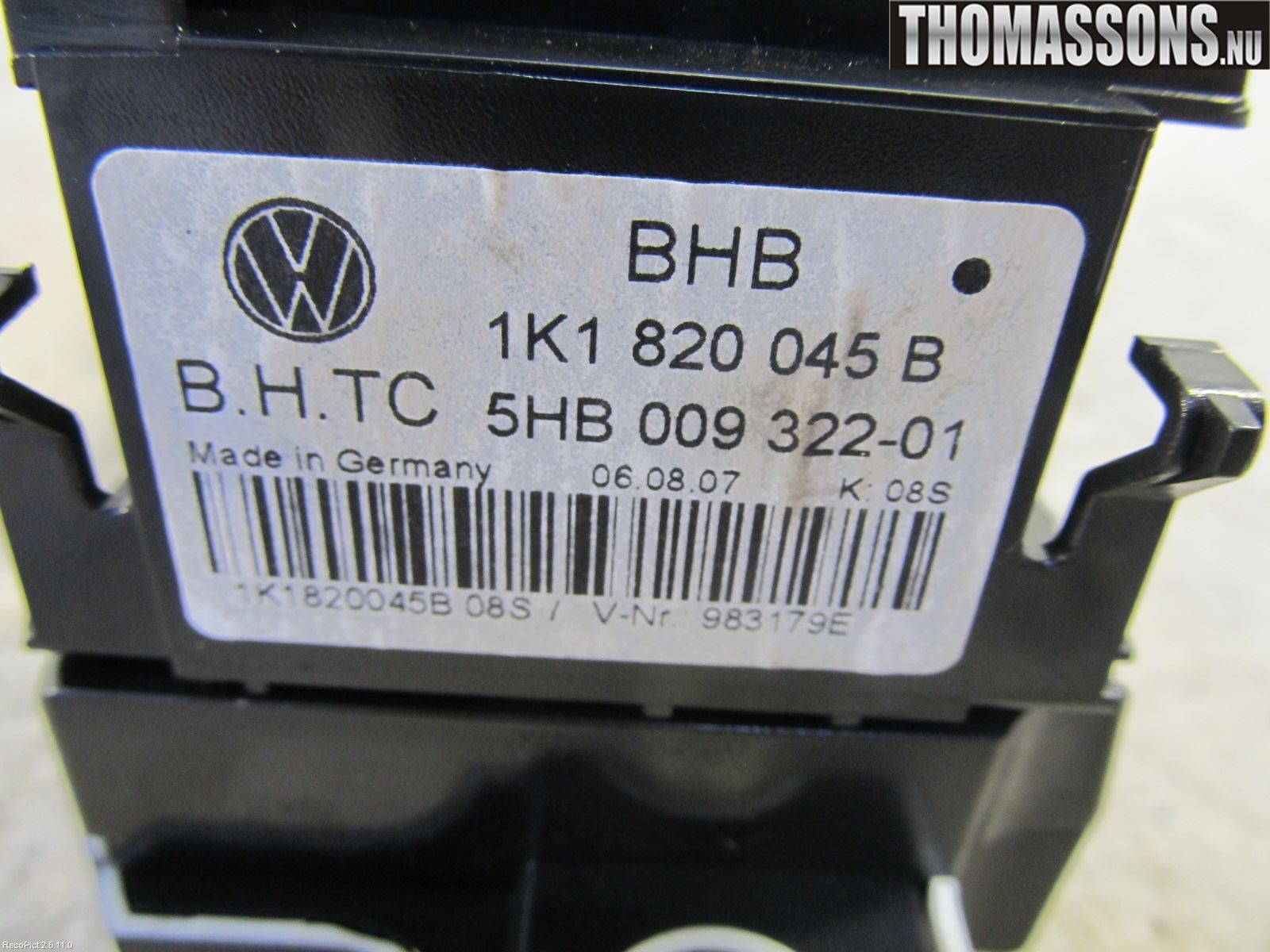 Volkswagen VW GOLF V 04-09 Ac Styrenhet Ac Manöveren