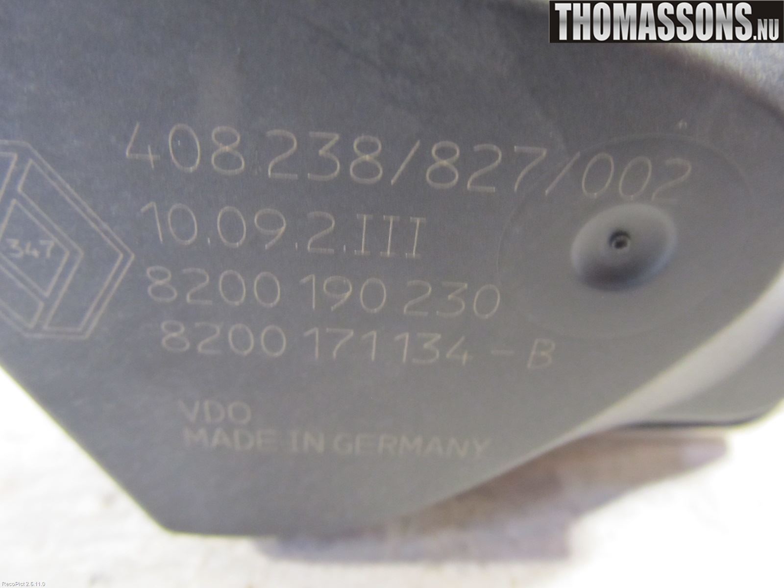 Renault CLIO III  09-12 Injspjällhus