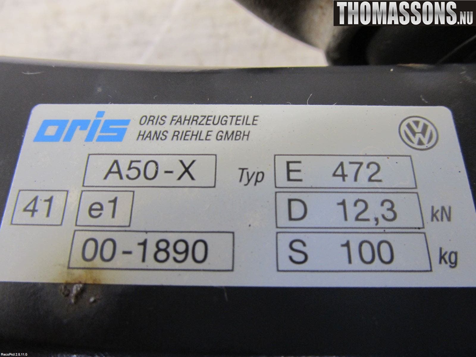 Volkswagen VW SHARAN 11- Dragkrok