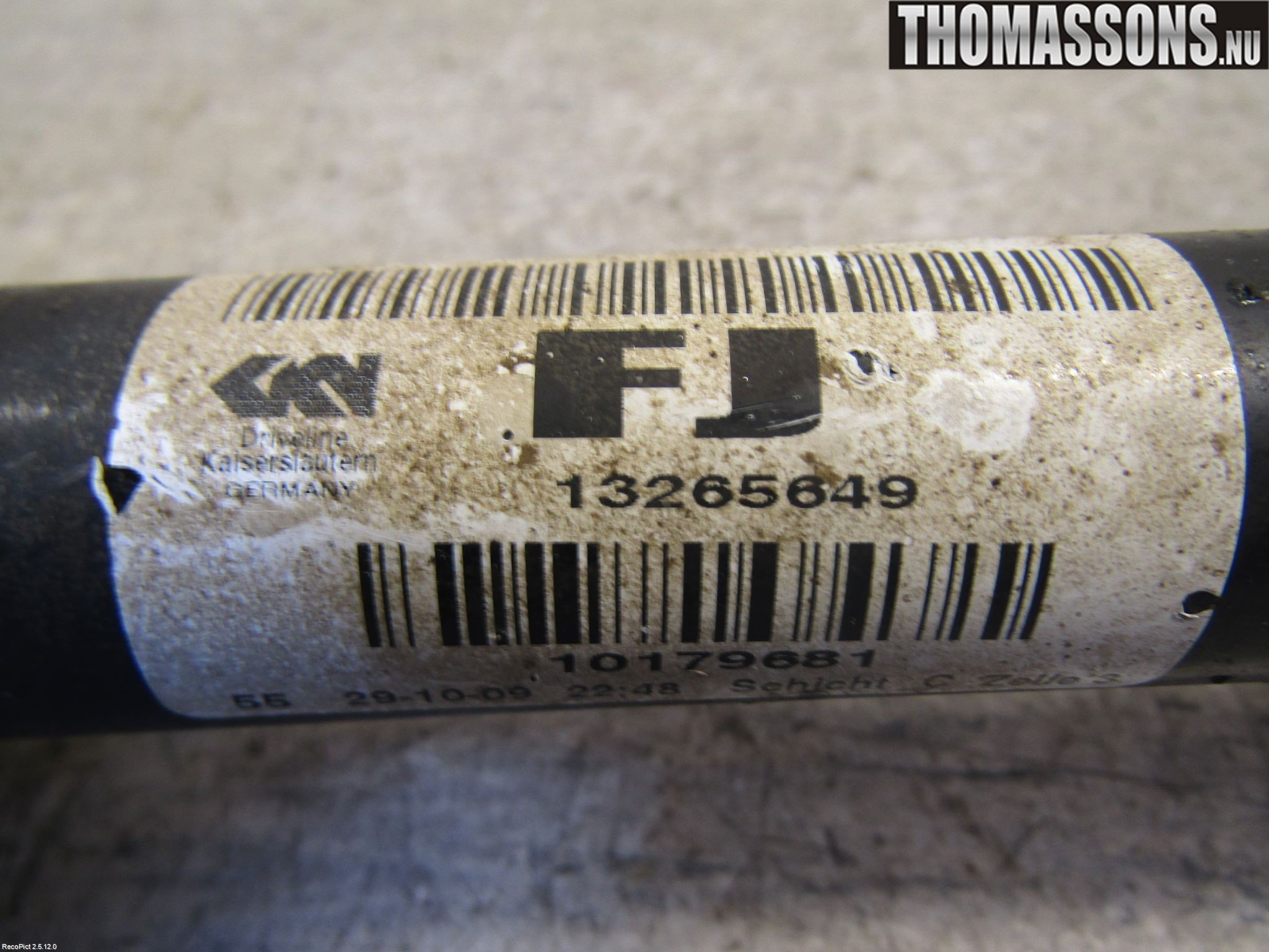Opel INSIGNIA 09-16 Drivaxel Fram Vänster