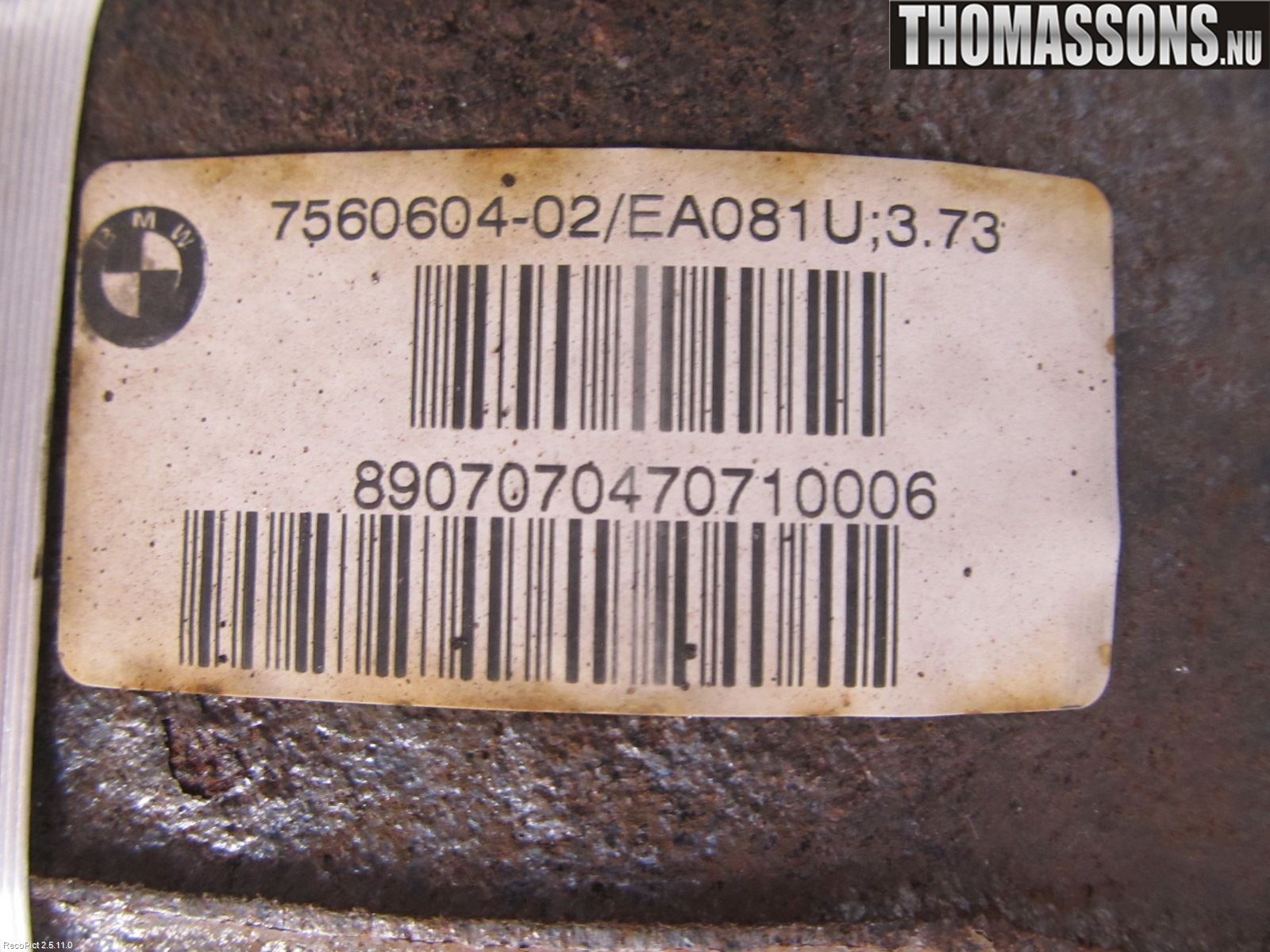 BMW 5 E60/61 Sed/Tou 02-10 Bakväxel-Diff