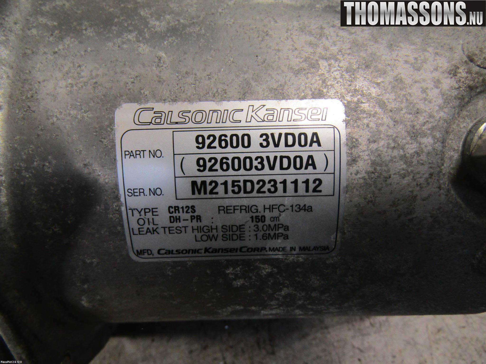 Nissan NV200/NV200 COMBI Ac Kompressor