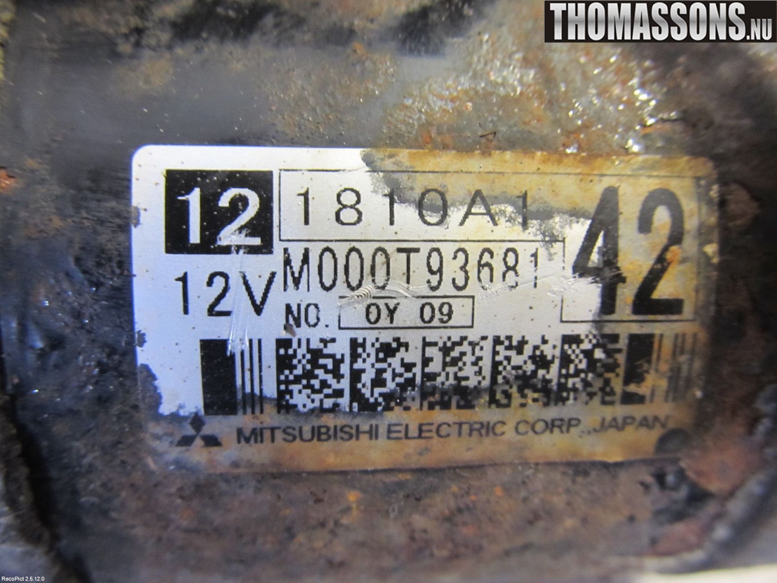 Mitsubishi COLT 09-13 Startmotor